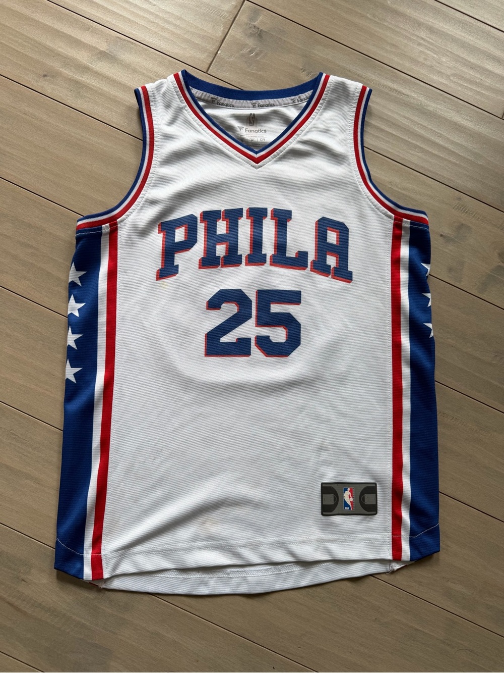 Fanatics kids size small Ben Simmons Philadelphia 76ers Basketball Jersey